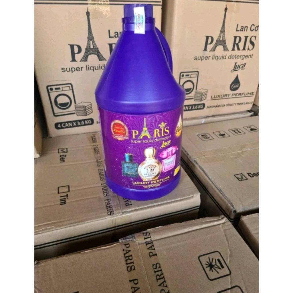 Nước Giặt PARIS 3.6L Hương Nước Hoa Pháp, Nước Giặt Số 1 Cho Gia Đình