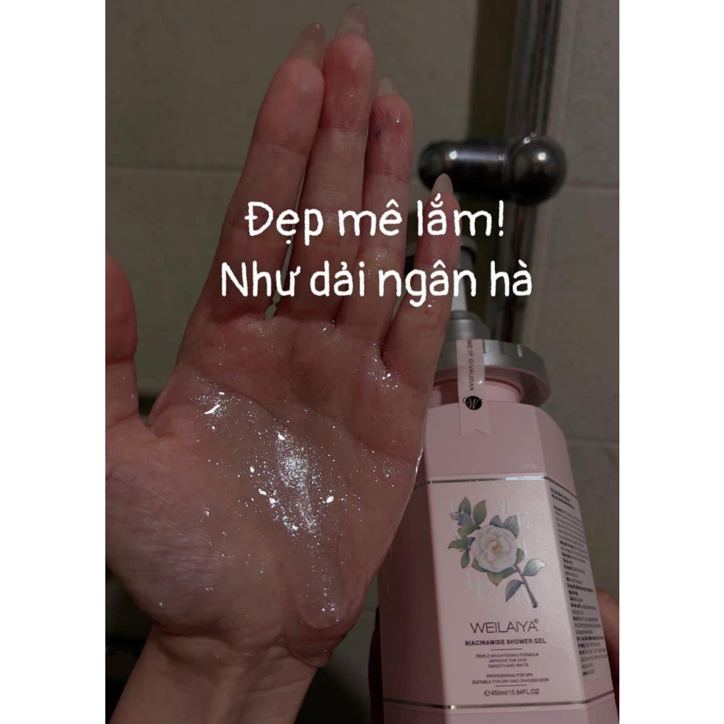 SỮA TẮM HOA TRÀ WEILAIYA 450ML + DƯỠNG THỂ + SERUM BODY