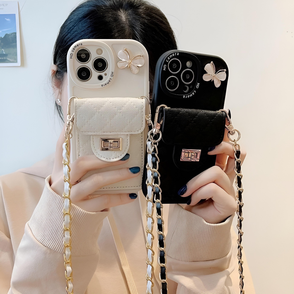Ốp lưng iphone có dây đeo chéo và ví đựng thẻ 7plus, 8plus, x/xs,11, 11pro, 11promax, 12, 12promax, 13promax, 14promax