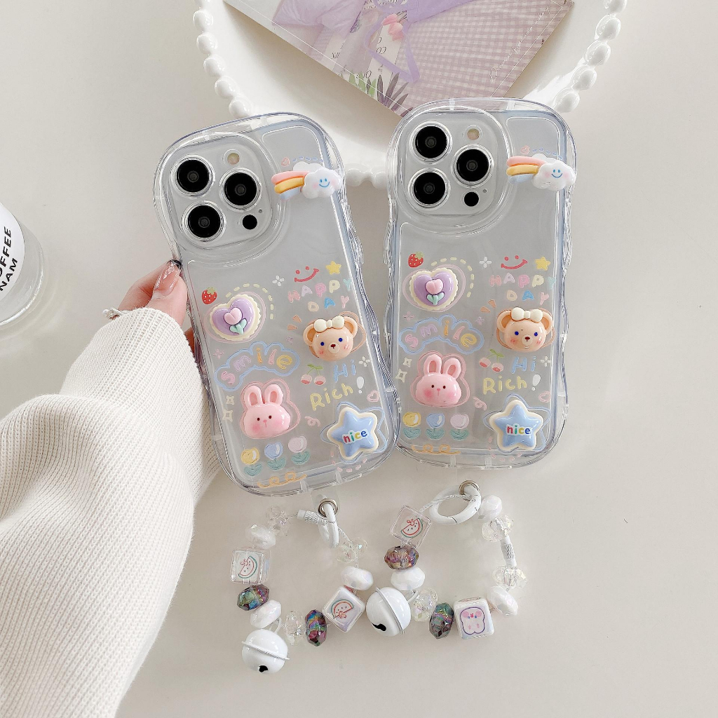 Ốp lưng iphone viền sống chống sốc gắn charm nổi kèm móc khóa X/Xs, Xsmax, 11, 11promax, 12promax, 13 promax, 14promax