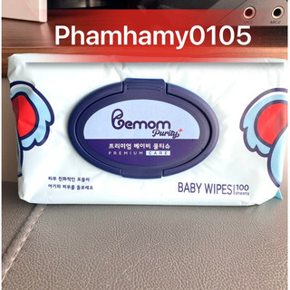 Giấy ướt/ khăn ướt bemom 100 tờ