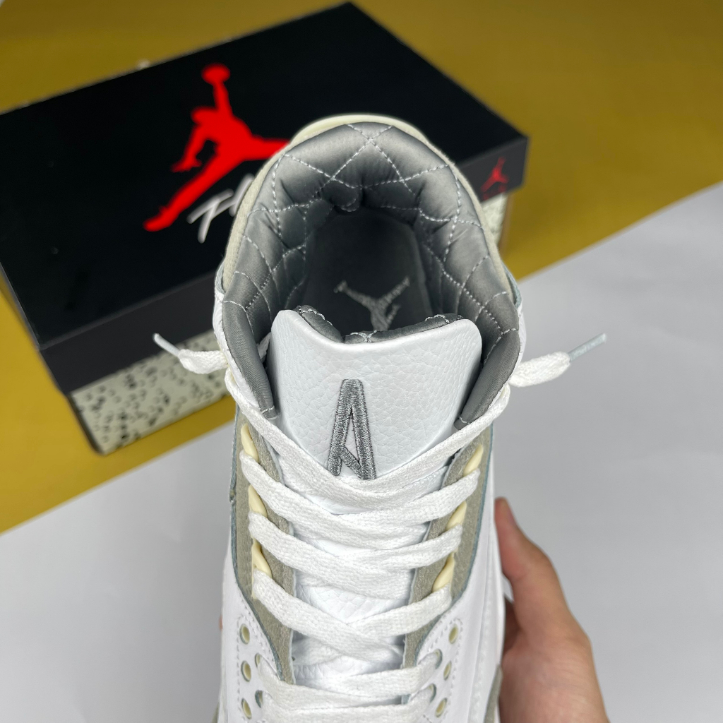 Giày A Ma Maniére x JD3 Retro SP Raised By Women, JD3 Trắng Xám Da Lộn Cao Cấp - Cat.Shoes