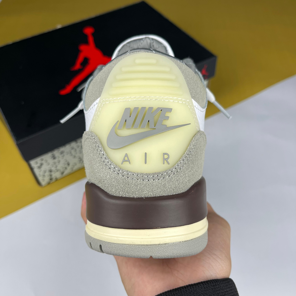 Giày A Ma Maniére x JD3 Retro SP Raised By Women, JD3 Trắng Xám Da Lộn Cao Cấp - Cat.Shoes