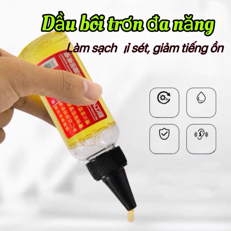 Dầu bôi trơn máy móc cơ khí, ngăn ngừa rỉ sét, loại bỏ kẹt rít ở ổ khoá, bản lề, ốc vít, chai 30ml