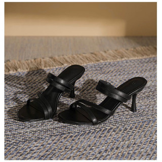 Dép cao gót mũi tròn gót cao 7p bigsize 35-43