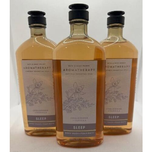 Sữa tắm tinh dầu thư giãn dòng aromatherapy Bath & Body Works - Sleep Cedarwood Vanilla