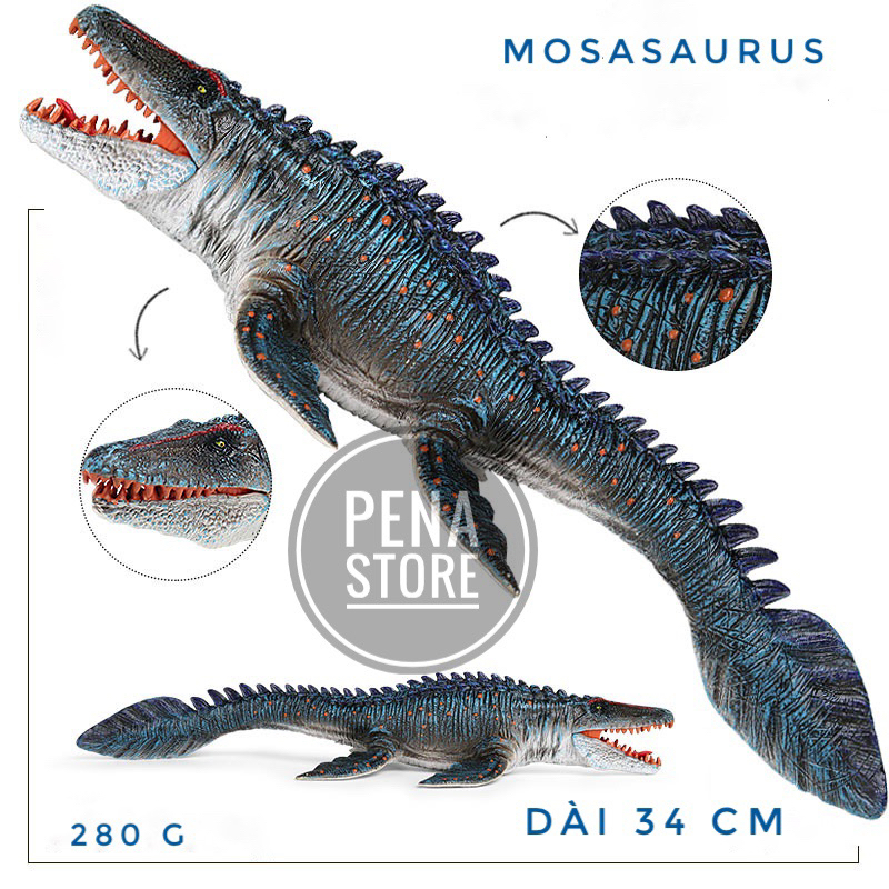 Mô hình khủng long Mosasaurus  - 2 mẫu - chất lượng cao cho bé