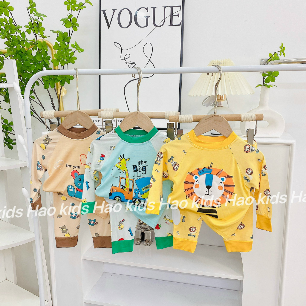 Bộ dài tay bé trai , bộ dài tay bé gái chất thun lạnh từ 4kg đến 15kg - jkids