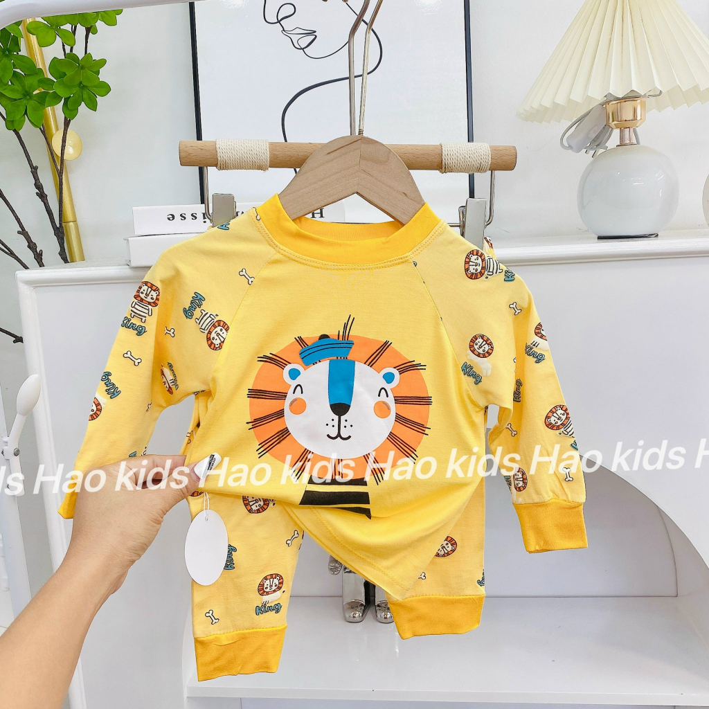 Bộ dài tay bé trai , bộ dài tay bé gái chất thun lạnh từ 4kg đến 15kg - jkids