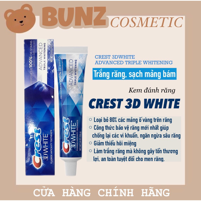 Kem đánh răng Crest 3D White đã về hàng