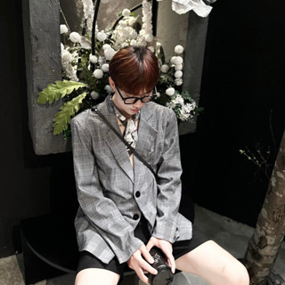 Áo khoác blazer nam SENZC, có đệm vai, hai lớp, chất vải cao cấp, vest, caro 1