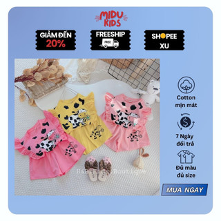  Mẫu Quần Áo Trẻ Em Bé Gái Bò Sữa Tay Bánh Bèo MiDukid