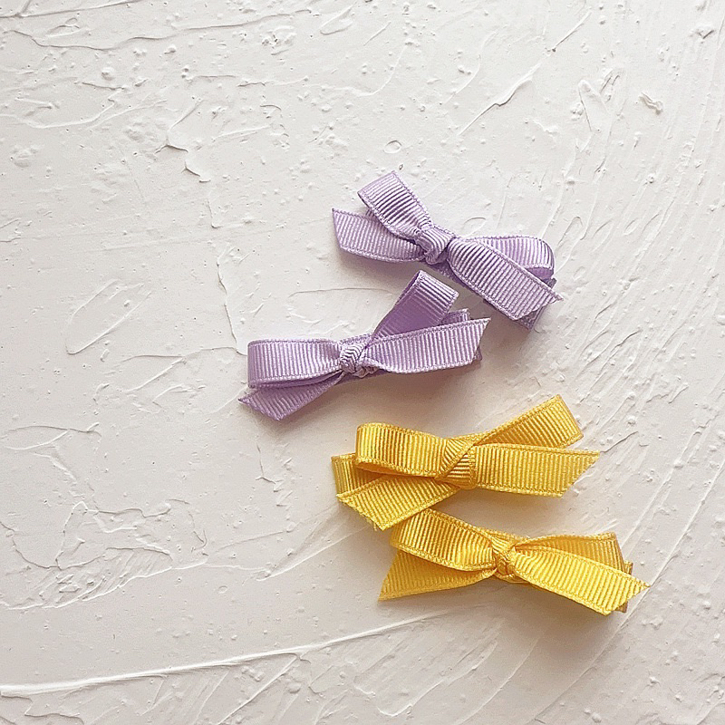 Kẹp nơ nhỏ ruy băng xinh tông màu pastel