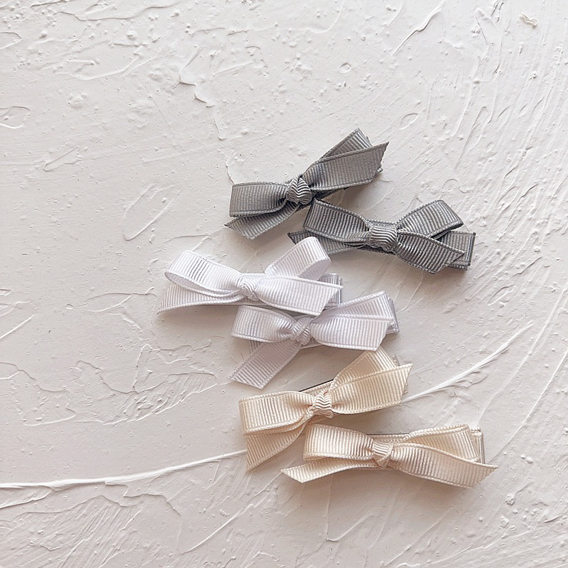 Kẹp nơ nhỏ ruy băng xinh tông màu pastel
