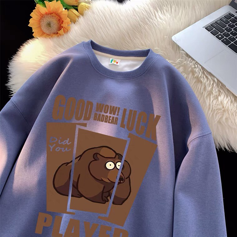 Áo Sweater nam nữ GOOD LUCK chất liệu nỉ bông cao cấp, Aó Sweater unisex in hình gấu cực dễ thương