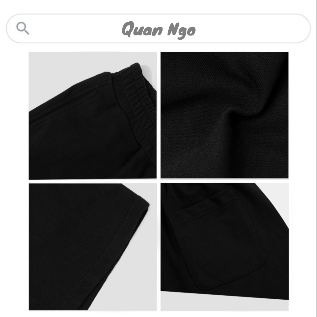 Quần Thun Ngố Nam Họa Tiết Nổi Bật HeiLit Short Nỉ Đùi Dáng Cao Dày Dặn Có Túi Kết Hợp Dây Rút