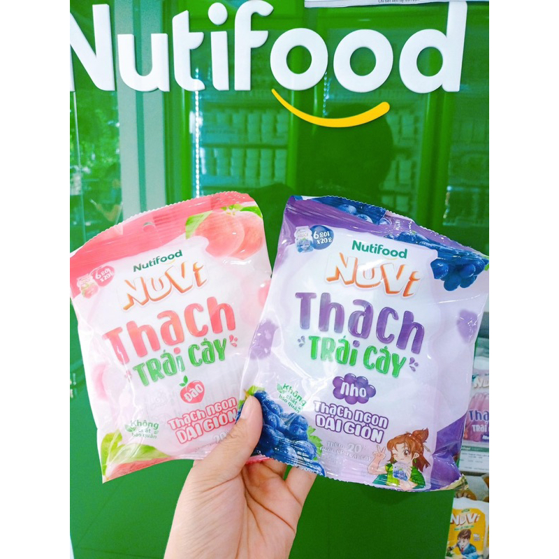 Thạch trái cây Nuvi gói mini 20g- túi 6 gói nhỏ