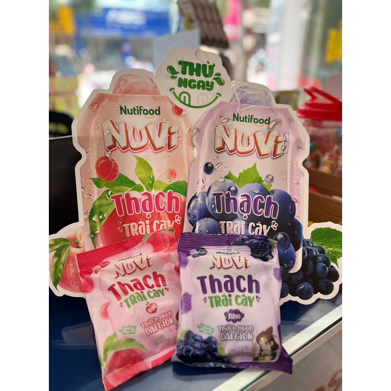 Thạch trái cây Nuvi gói mini 20g- túi 6 gói nhỏ