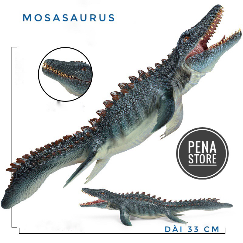 Mô hình khủng long Mosasaurus  - 2 mẫu - chất lượng cao cho bé