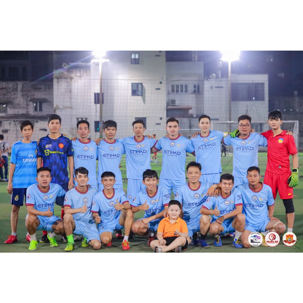 Bộ quần áo bóng đá ManCity logo thêu, quần áo đá banh MC đủ mẫu thun lạnh cao cấp  A4