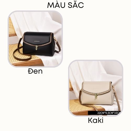 Túi xách nữ đeo chéo đeo vai đẹp đi làm đi chơi công sở khóa bút mẫu mới 2023 ROSASO TX101