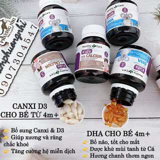 HÀNG CHUẨN AIR MUA TẠI ÚC - VIÊN UỐNG BỔ SUNG CANXI VÀ DHA HEALTHY CARE 60 VIÊN