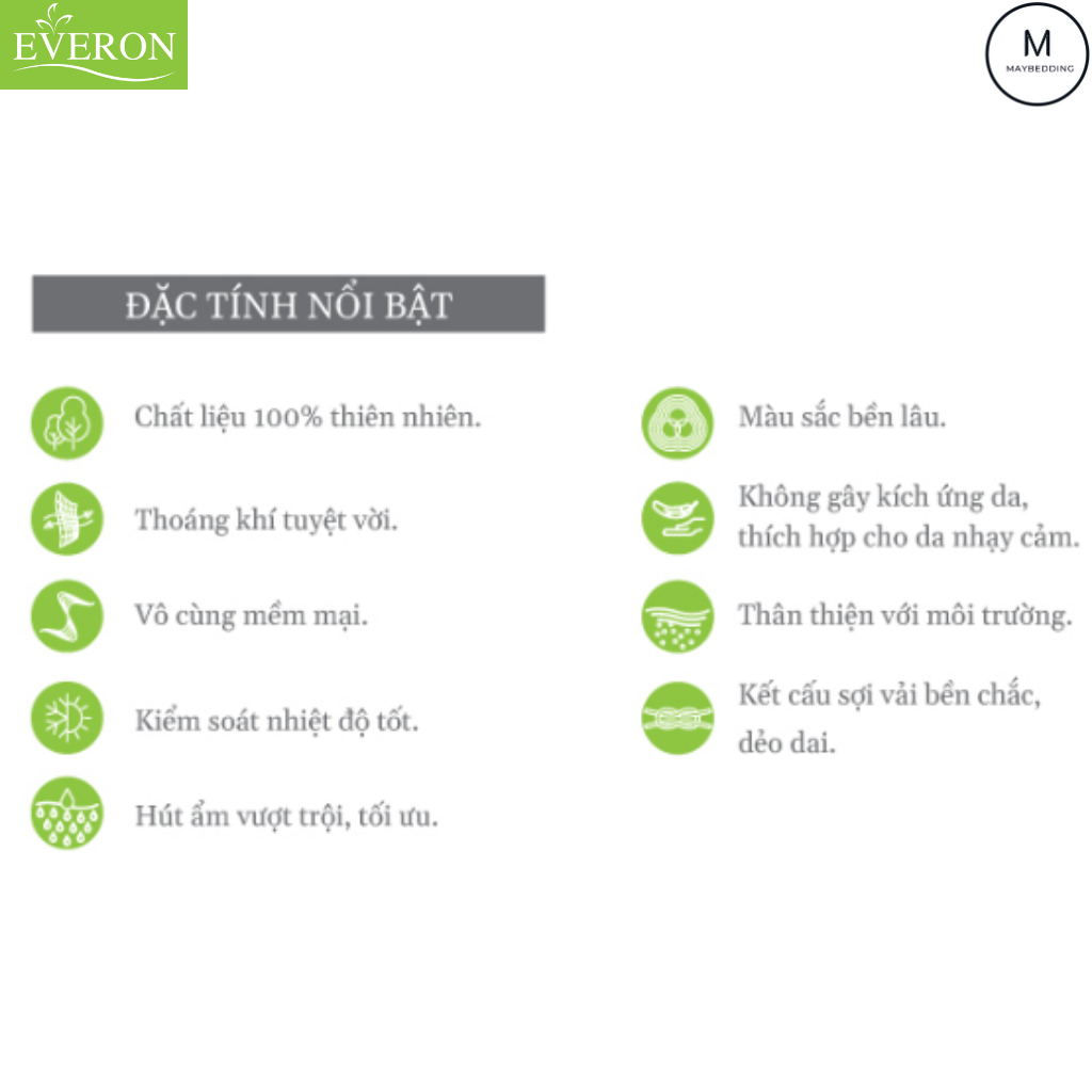 Ruột Gối Ôm EVERON 80x100cm - Hàng Chính Hãng