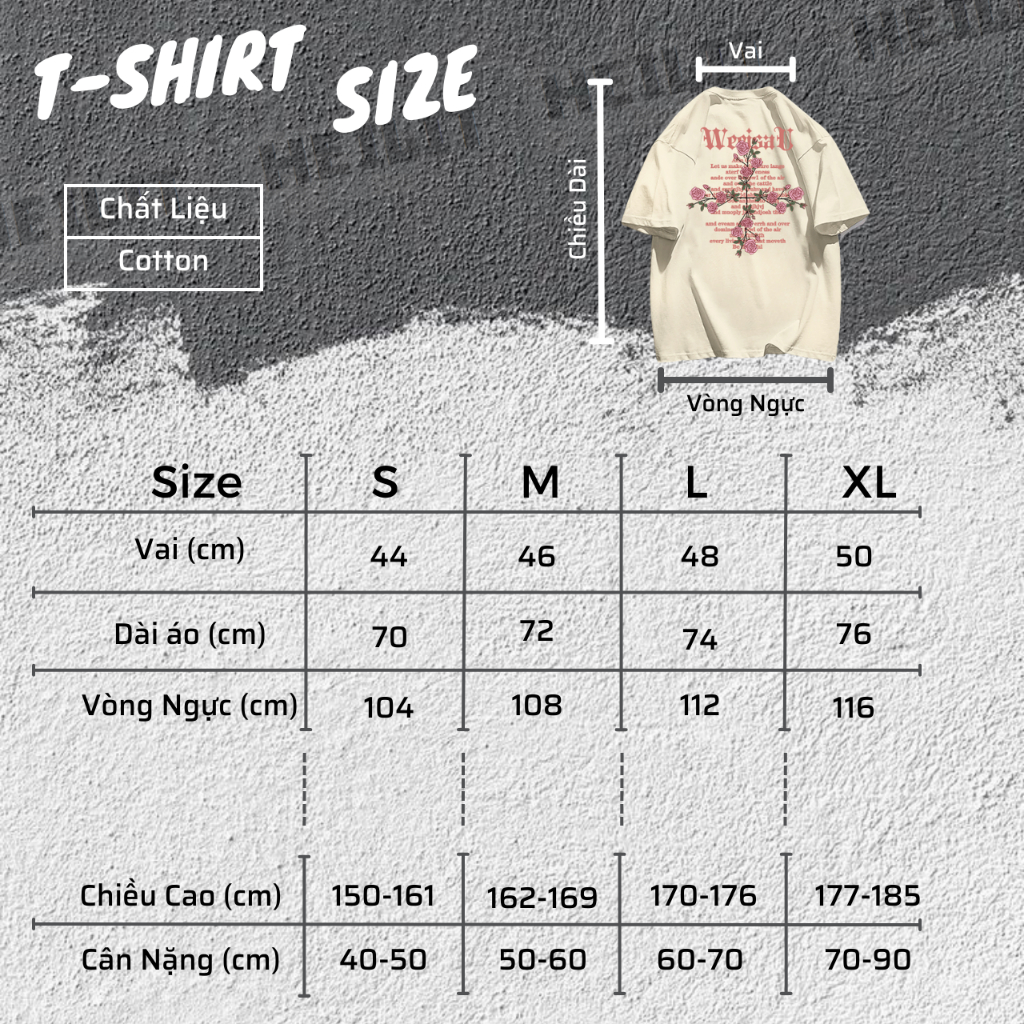 Áo Thun Nam Họa Tiết Cánh Hoa Chữ WISISAU HeiLit Phông Tay Lỡ Chất Vải Cotton Co giãn Form Unisex