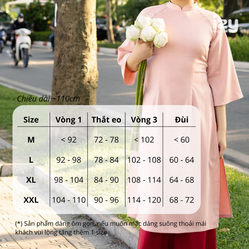 ÁO DÀI BIGSIZE TRƠN 2 TÀ SEN - IZYBYNHI