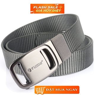 (BỀN ĐẸP) Dây Nịt Nam Chính Hãng TuShi, Vải Bố Siêu Bền Đẹp, Khóa Tự Động Bằng Thép Không Gỉ_Thắt Lưng Nam Vải CanVas