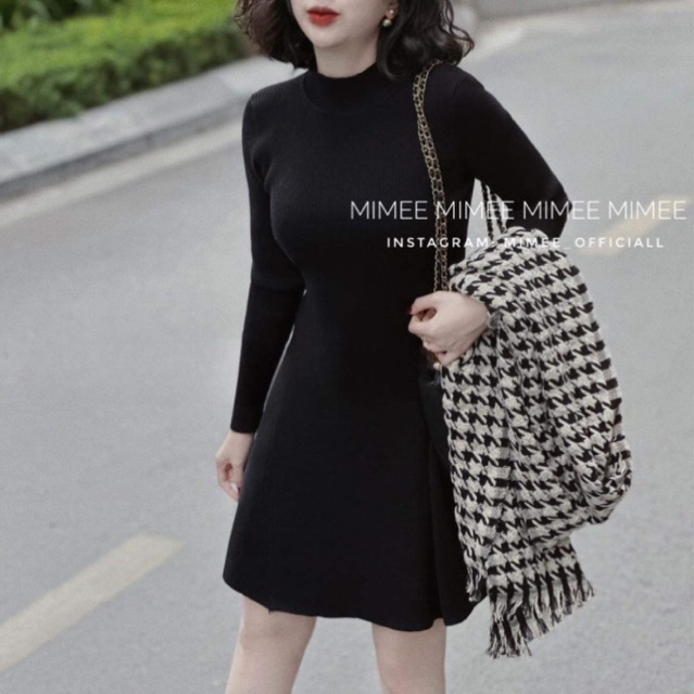 Khăn len nâu ziczac mimee hàng cao cấp loại 1