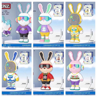 Đồ chơi xếp hình lắp ráp bearbrick thỏ đa sắc xinz cỡ lớn 45cm đồ chơi xếp hình trẻ em nanoblock Đồ chơi lắp ráp cho bé(