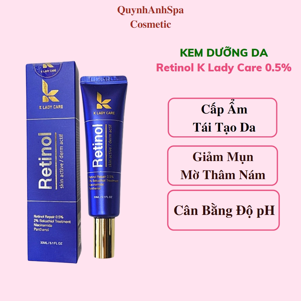 Kem dưỡng retinol 0.5% K Lady Care 30ml Giảm Mụn, Kiểm Soát Dầu Nhờn, Mờ Thâm Nám Hàn Quốc | BigBuy360 - bigbuy360.vn