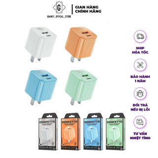 Bộ sạc nhanh 2 cổng chống nhiệt 20w wekomee wp - u129 2 cổng usb và type c