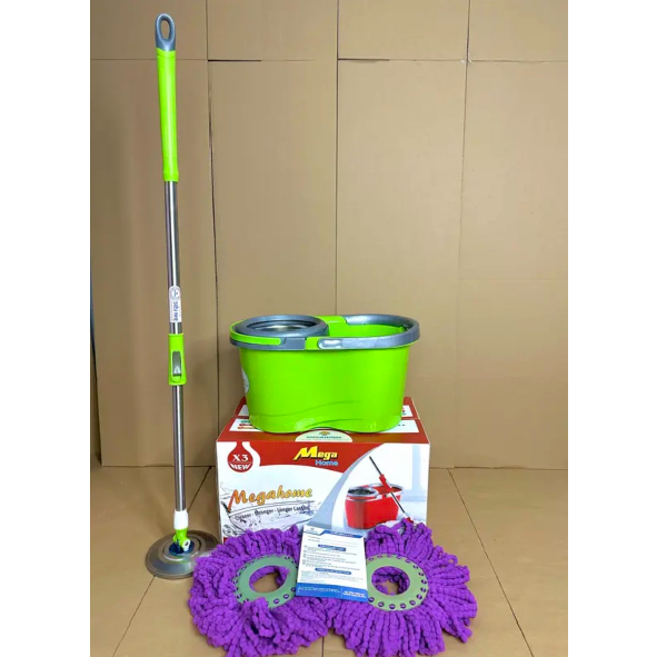 Bộ lau nhà Megahome X3 New - 360 độ Lồng & Mâm Inox