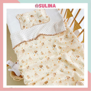Chăn thu đông muslin cao cấp cho bé 100% cotton kích thước 110x110 sử dụng được bốn mùa xuân hè thu đông