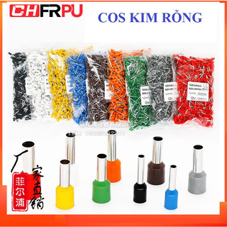 Combo 2000 Đầu cốt dây điện cos pin rỗng (0.5 - 6mm) 4 màu xanh đỏ vàng đen
