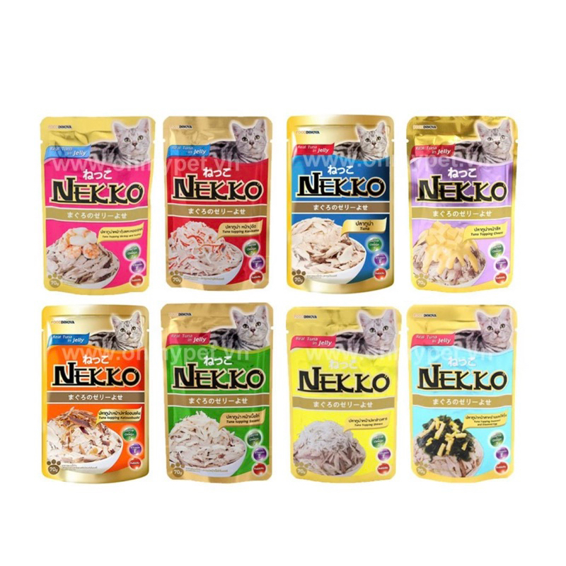 COMBO 6-12 GÓI PATE NEKKO CHO MÈO-PATE NEKKO THÁI LAN GIÁ SIÊU RẺ