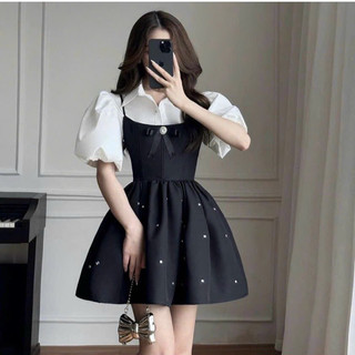 Đầm xoè tay phồng