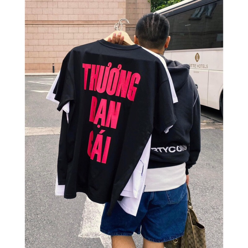 Áo Thun In Chữ Thương Bạn Gái / Trai Local Brand Unisex Nam Nữ Cotton Shop.Lucas