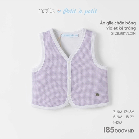 Áo gile NOUS chần bông cho bé 3M-18M mềm mịn