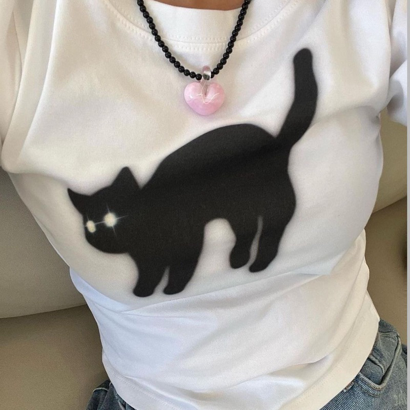 Áo thun baby tee Chuck chú mèo cute