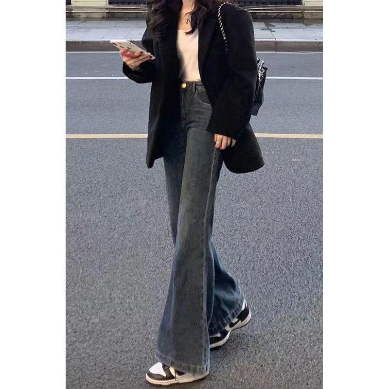 Quần Jeans Nữ Ống loe May Gấu , Quần Bò Nữ Ống Loe Màu Xanh Siêu Xinh TL44 | BigBuy360 - bigbuy360.vn