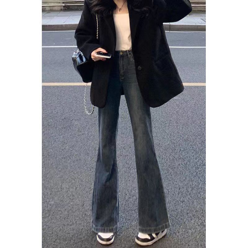 Quần Jeans Nữ Ống loe May Gấu , Quần Bò Nữ Ống Loe Màu Xanh Siêu Xinh TL44 | BigBuy360 - bigbuy360.vn