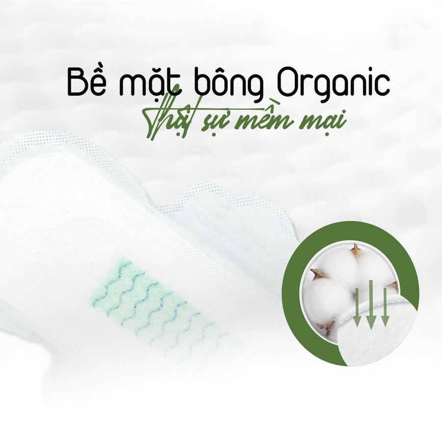 Băng vệ sinh Yeonchi Organic sợi bông organic siêu thấm hút siêu mỏng chỉ 0.1cm