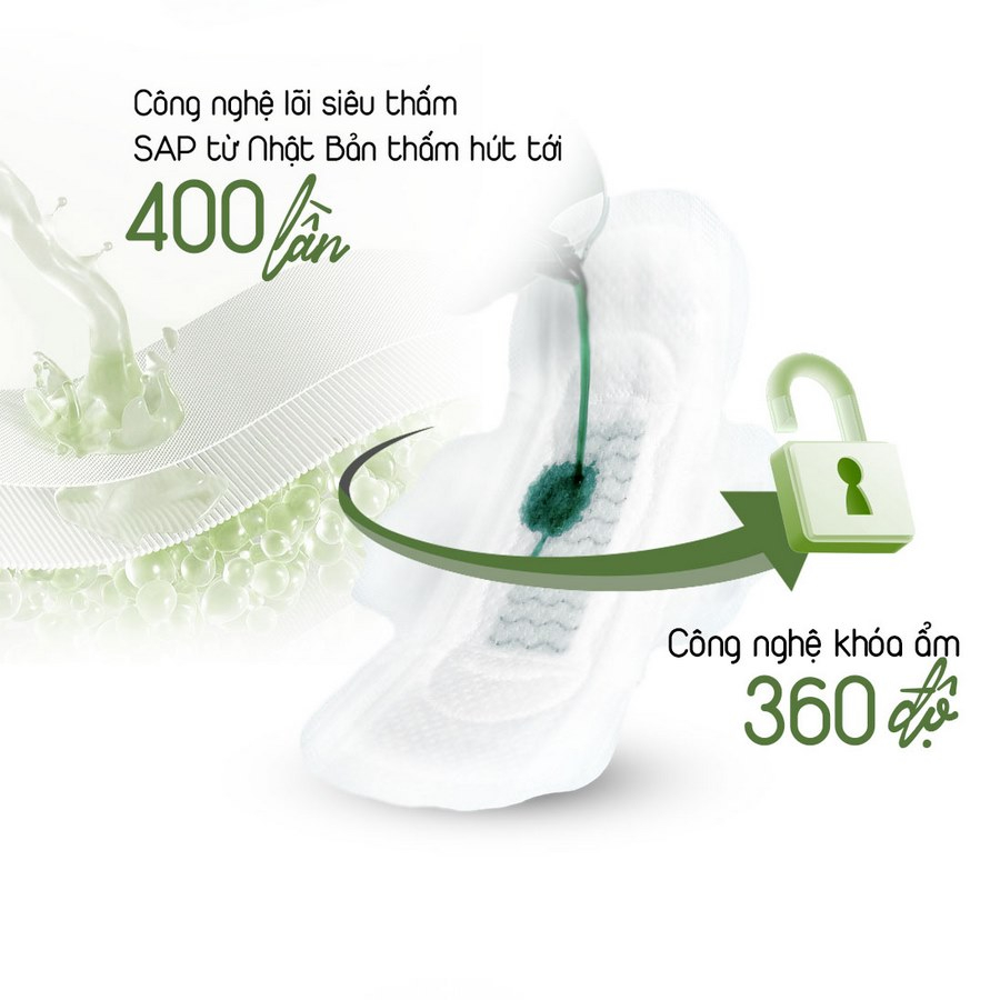 Băng vệ sinh Yeonchi Organic sợi bông organic siêu thấm hút siêu mỏng chỉ 0.1cm