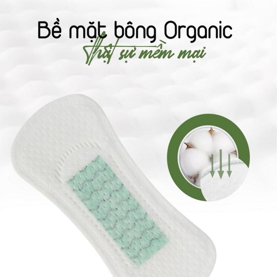 Băng vệ sinh Yeonchi Organic sợi bông organic siêu thấm hút siêu mỏng chỉ 0.1cm