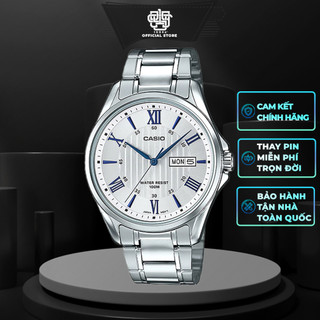 Đồng hồ nam casio mtp-1384 / mtp-1384d-7a2 dây thép chính hãng