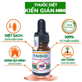 Thuốc diệt kiến gián ANBIO với hoạt chất sinh học diệt tận gốc kiến hôi, kiến đen, kiến lửa, kiến ba khoang..