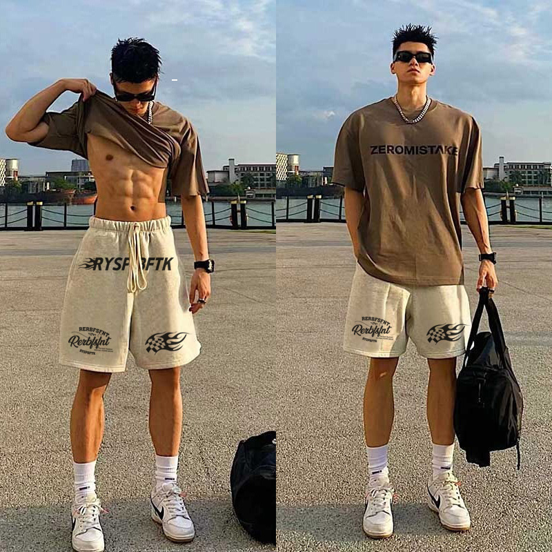 Quần Thun Ngố Nam Họa Tiết Nổi CAR AGNU HeiLit Short Nỉ Đùi Dày Dặn Có Túi Kết Hợp Dây Rút